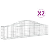 Vidaxx gabioner 2 stk buet 200x30x40 60 cm galvaniseret jern