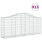 Vidaxl Schans kurve 13 st hvælvede 200x30x80 100 cm jern