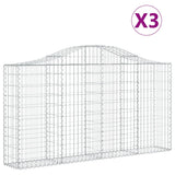 Vidaxl Gabions 3 stk. Buet 200x30x100 120 cm jern