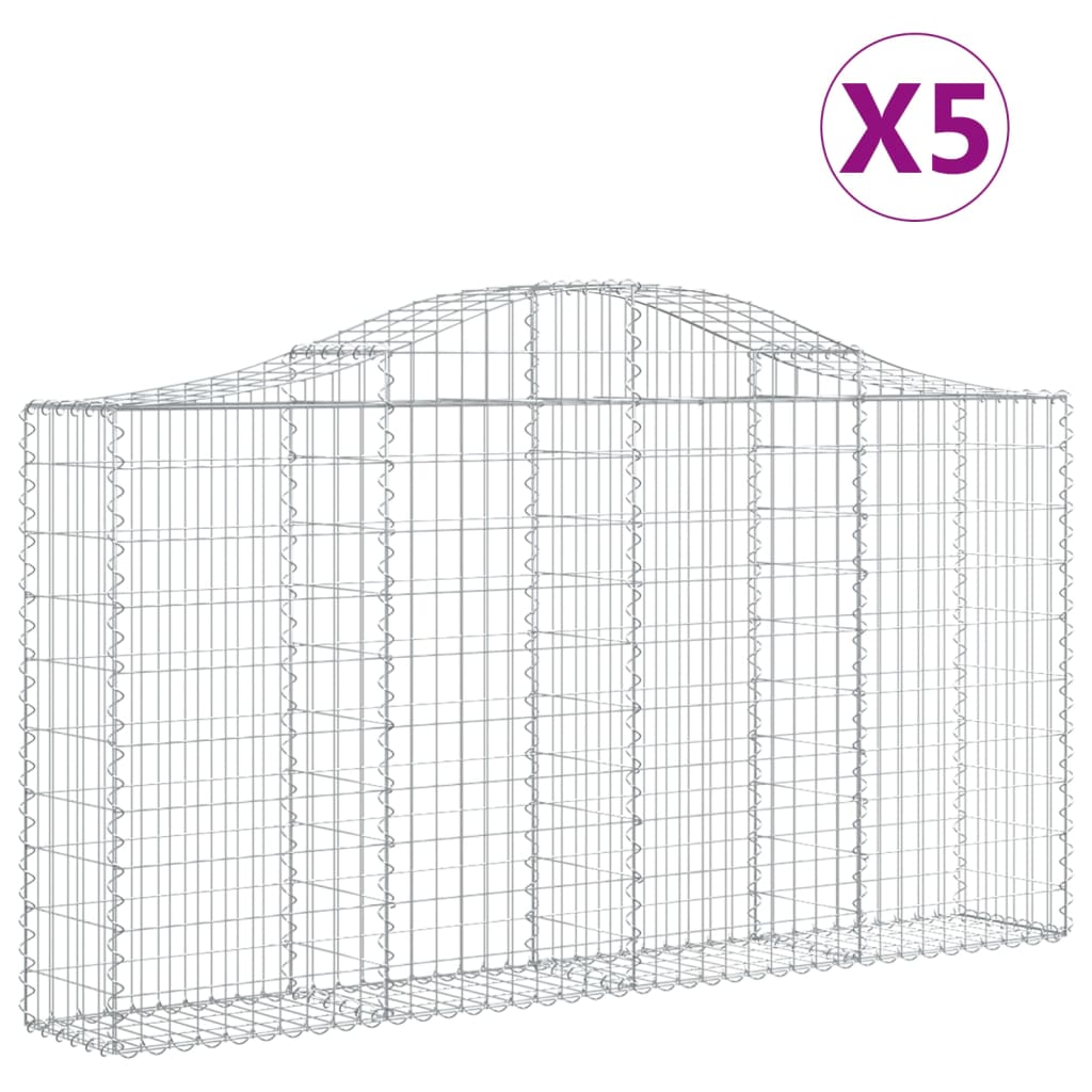 Vidaxl Gabions 5 PCS Buet 200x30x100 120 cm jern