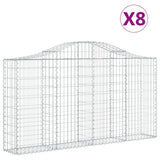 Vidaxl Schans kurve 8 st hvælvede 200x30x100 120 cm jern