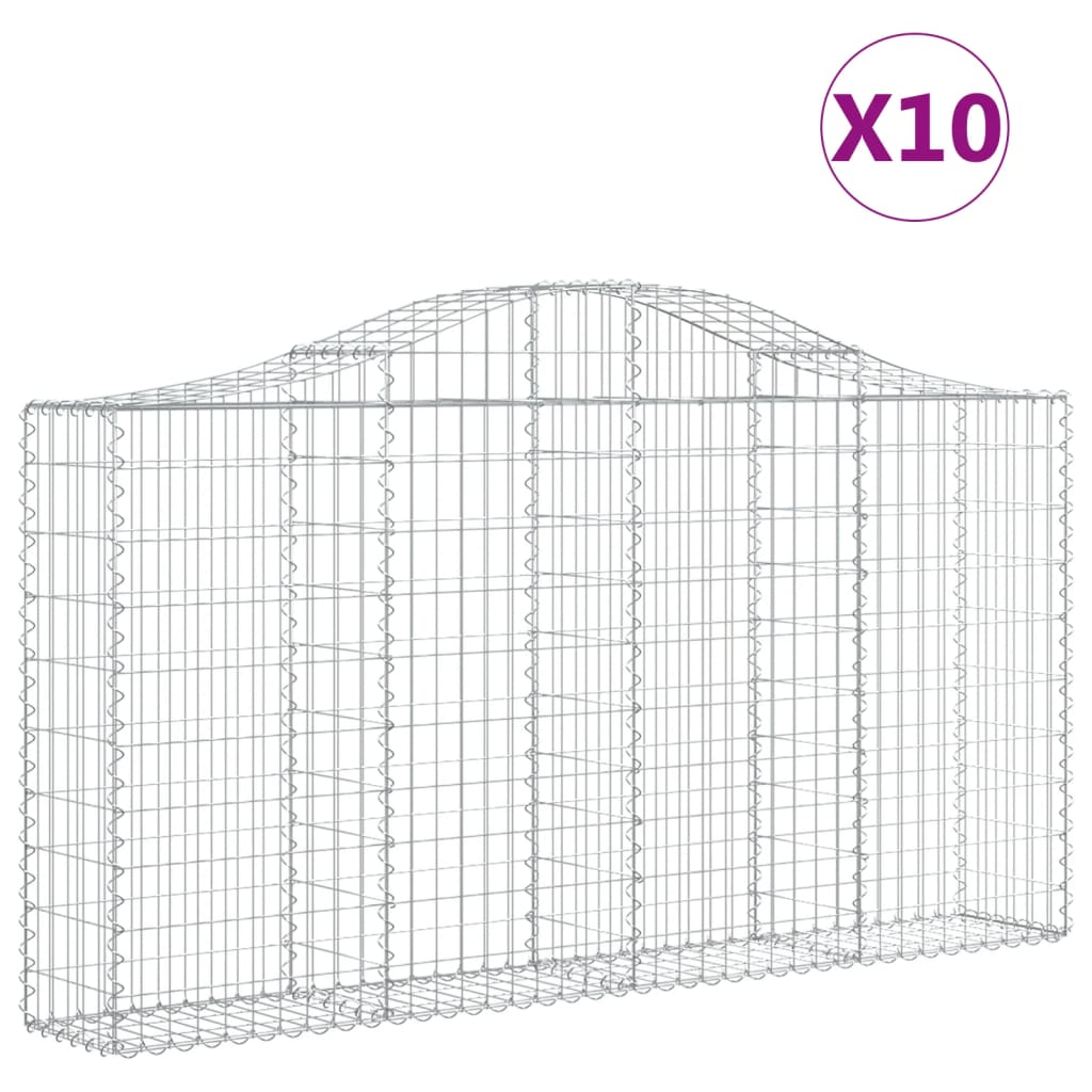 Vidaxl Gabions 10 PCS Buet 200x30x100 120 cm jern