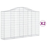 Vidaxl Gabions 2 PCS Buet 200x30x120 140 cm jern