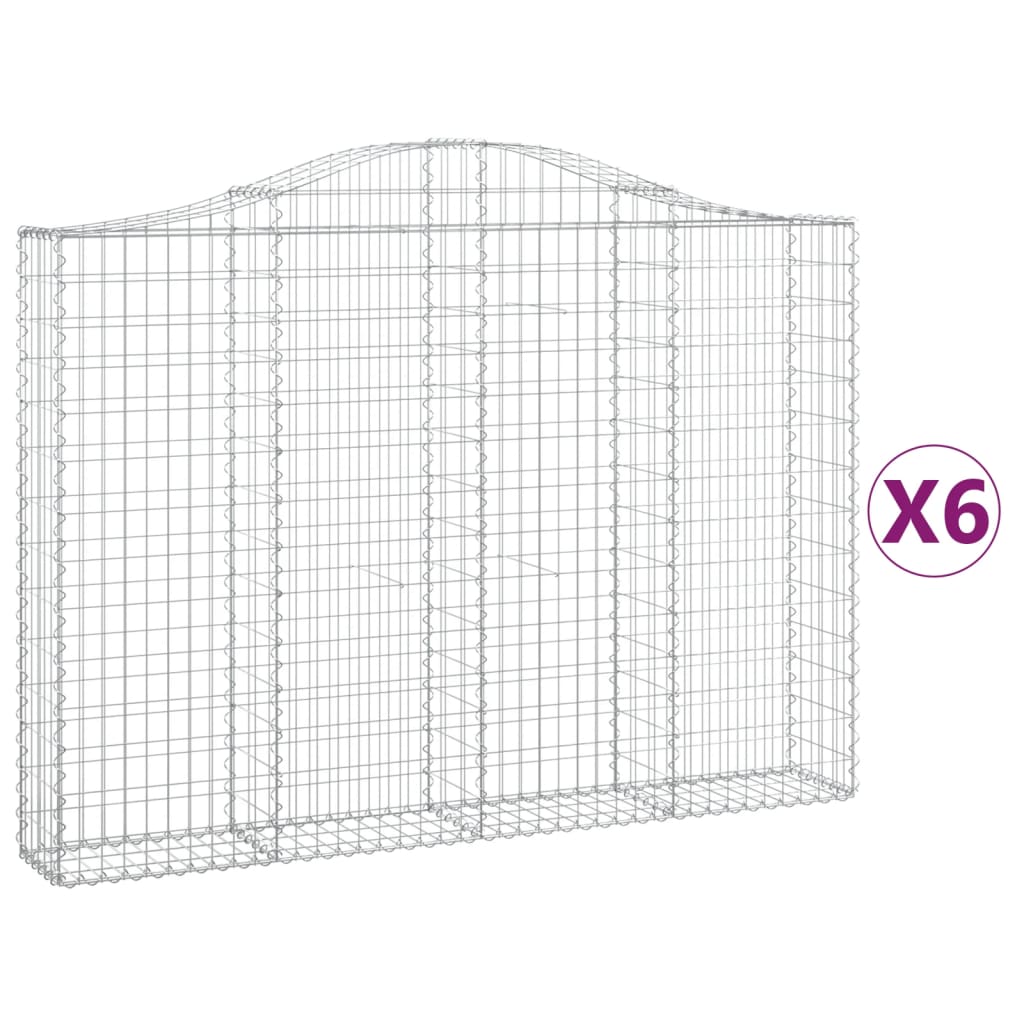 Vidaxl Gabions 6 PCS Buet 200x30x140 160 cm jern