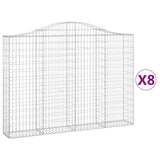 Vidaxl Schans kurve 8 st hvælvede 200x30x140 160 cm jern