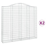 Vidaxl Gabions 2 stk. Buet 200x30x180 200 cm jern