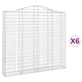 Vidaxl Schans kurve 6 st hvælvede 200x30x180 200 cm jern