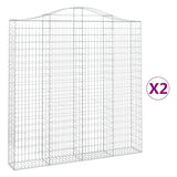 Vidaxl Schans kurve 2 st hvælvede 200x30x200 220 cm jern