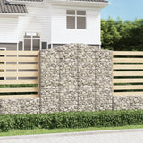 Vidaxl Schans kurve 2 st hvælvede 200x30x200 220 cm jern
