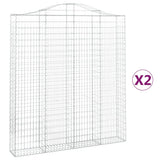 Vidaxl Gabions 2 stk. Buet 200x30x220 240 cm jern