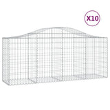 Vidaxl Schans kurve 10 st hvælvede 200x50x80 100 cm jern