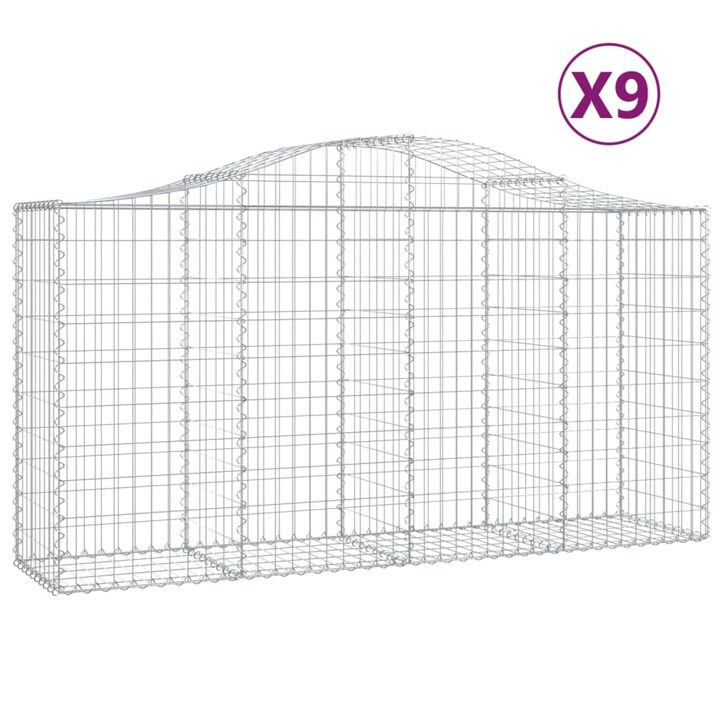 Vidaxl Gabions 9 PCS Buet 200x50x100 120 cm jern