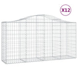 Vidaxl Schans kurve 12 st hvælvede 200x50x100 120 cm jern