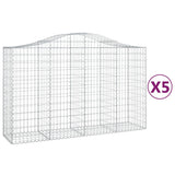 Vidaxl Gabions 5 PCS Buet 200x50x120 140 cm jern