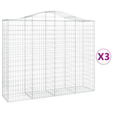 Vidaxl Gabions 3 stk. Buet 200x50x160 180 cm jern