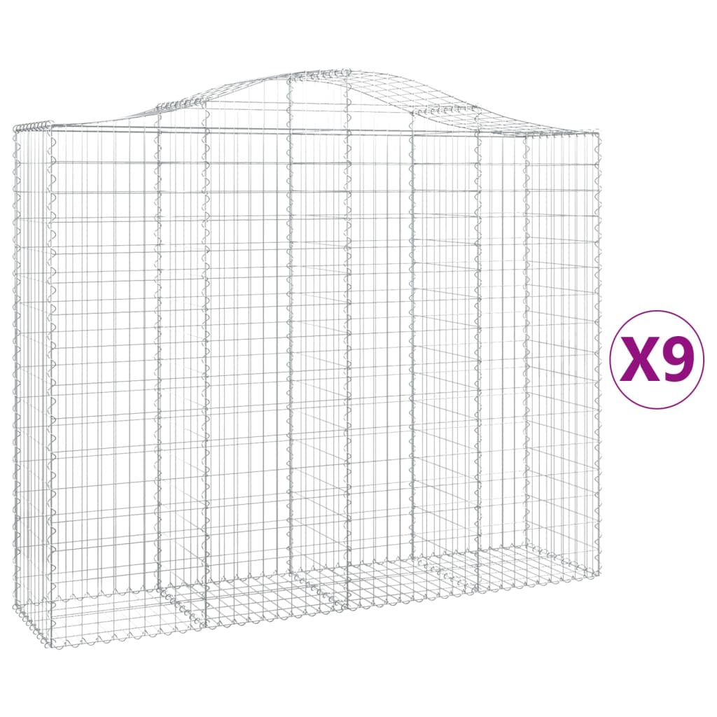 Vidaxl Gabions 9 PCS Buet 200x50x160 180 cm jern