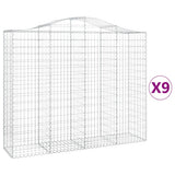 Vidaxl Gabions 9 PCS Buet 200x50x160 180 cm jern