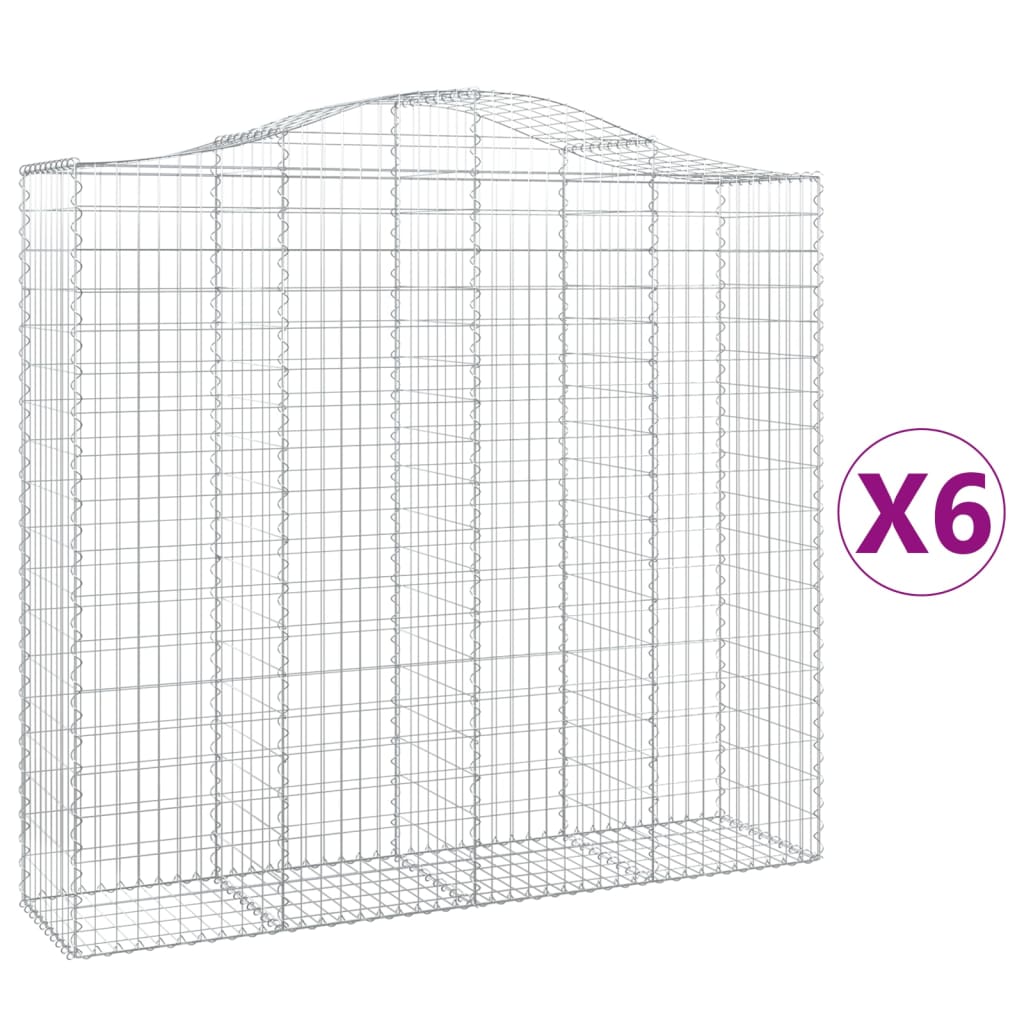 Vidaxl Gabions 6 PCS Buet 200x50x180 200 cm jern