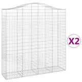 Vidaxl Gabions 2 stk. Buet 200x50x200 220 cm jern