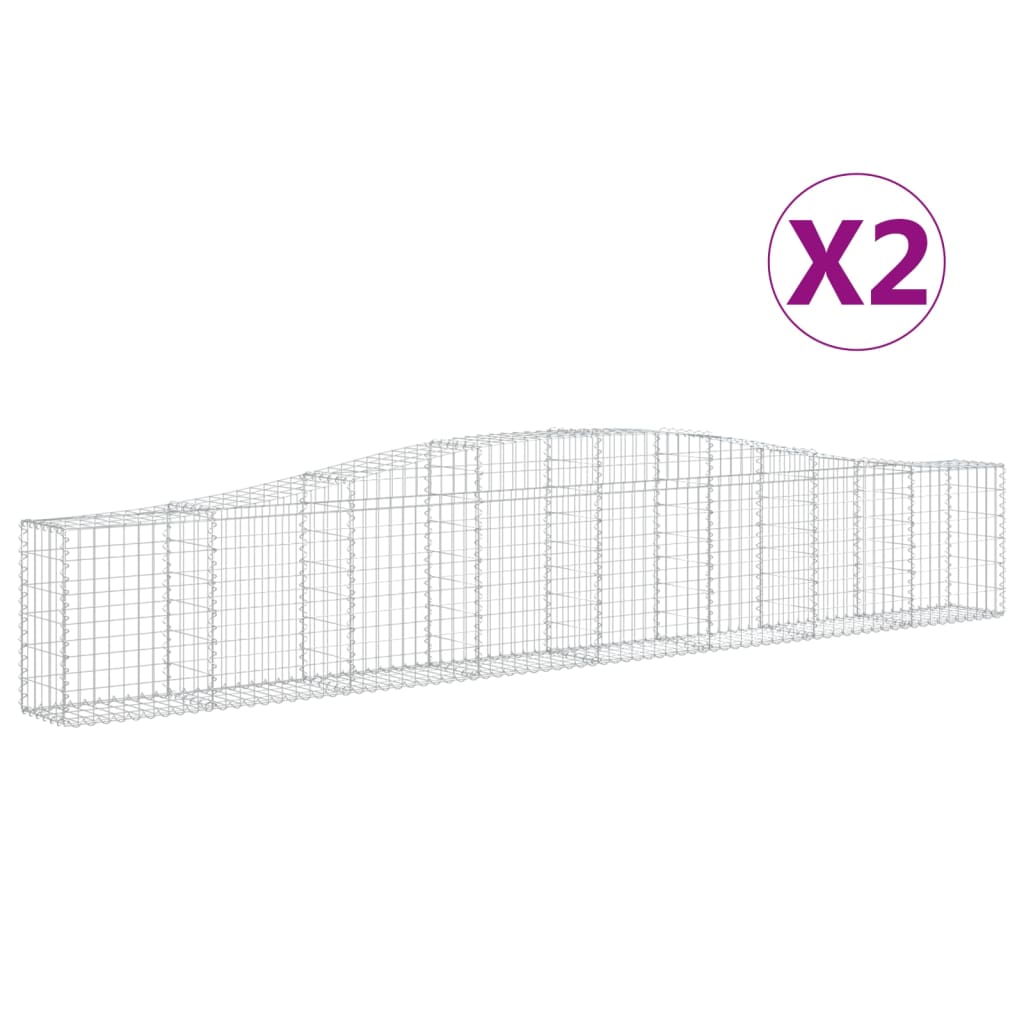 Vidaxl Gabions 2 PCS Buet 400x30x60 80 cm jern