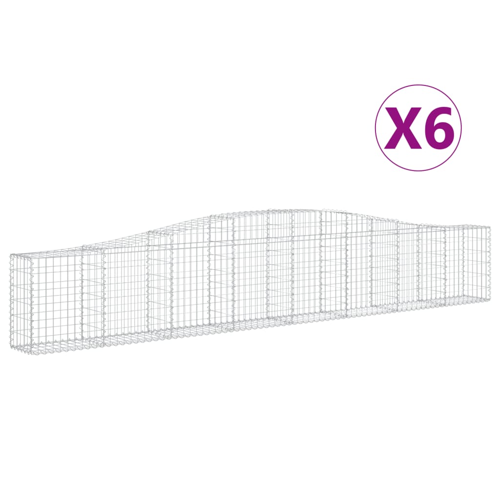 Vidaxl Gabions 6 PCS Buet 400x30x60 80 cm jern