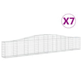 Vidaxl Schans kurve 7 st hvælvede 400x30x60 80 cm jern