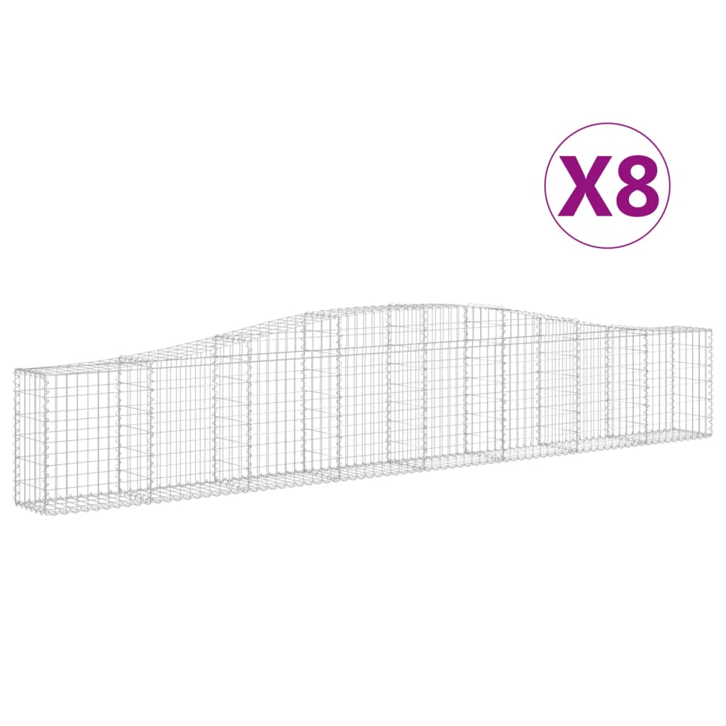 Vidaxl Gabions 8 PCS Buet 400x30x60 80 cm jern