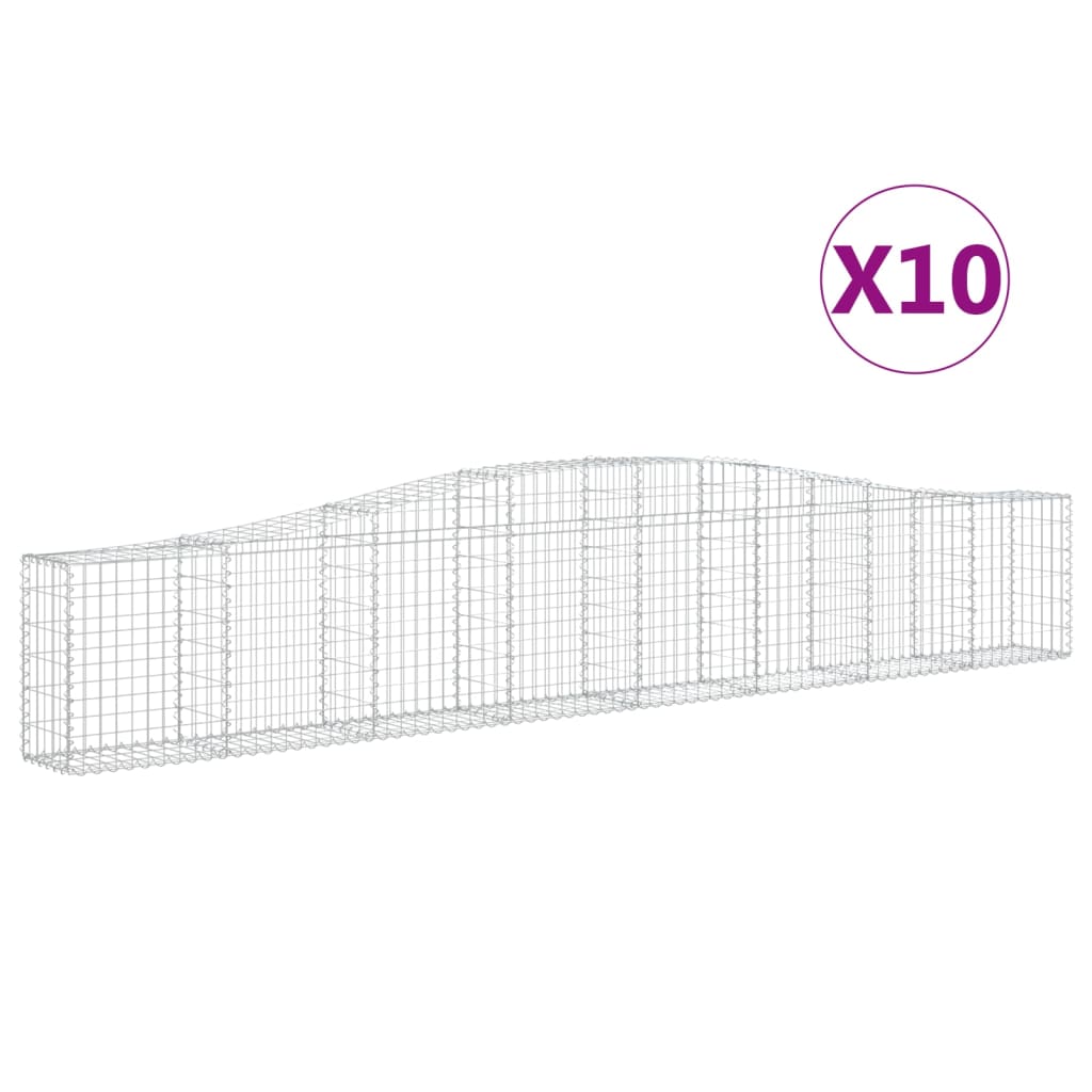 Vidaxl Gabions 10 PCS Buet 400x30x60 80 cm jern