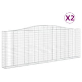 Vidaxl Schans kurve 2 st hvælvede 400x30x140 160 cm jern
