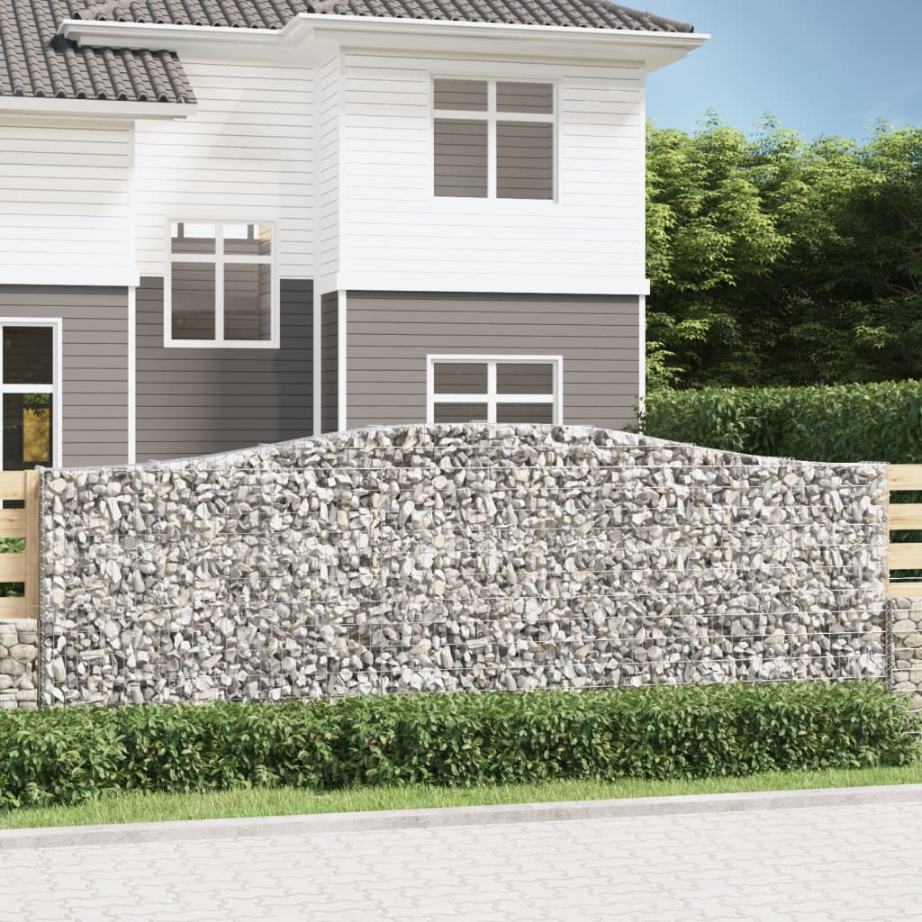 Vidaxl Schans kurve 2 st hvælvede 400x30x140 160 cm jern
