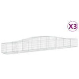 Vidaxl Gabions 3 stk. Buet 400x50x40 60 cm jern