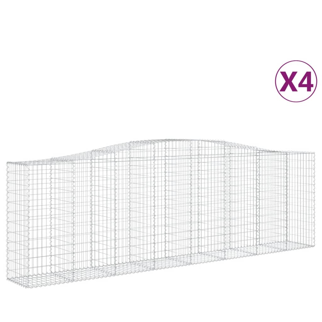 Vidaxl Gabions 4 PCS Buet 400x50x120 140 cm jern