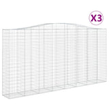Vidaxl Gabions 3 PCS Buet 400x50x200 220 cm jern