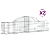 Vidaxx gabioner 2 stk buet 200x30x40 60 cm galvaniseret jern