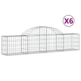 Vidaxl Gabions 6 PCS Buet 200x30x40 60 cm galvaniseret jern