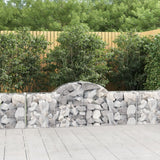 Vidaxx gabioner 2 stk buet 200x30x60 80 cm galvaniseret jern