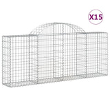 Vidaxl Schans kurve 15 st hvælvede 200x30x80 100 cm jern