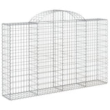 Vidaxl Schans kurve 2 st hvælvede 200x30x120 140 cm jern