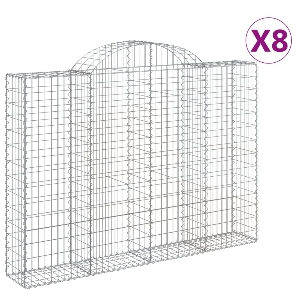 Vidaxl Gabions 8 PCS Buet 200x30x140 160 cm jern