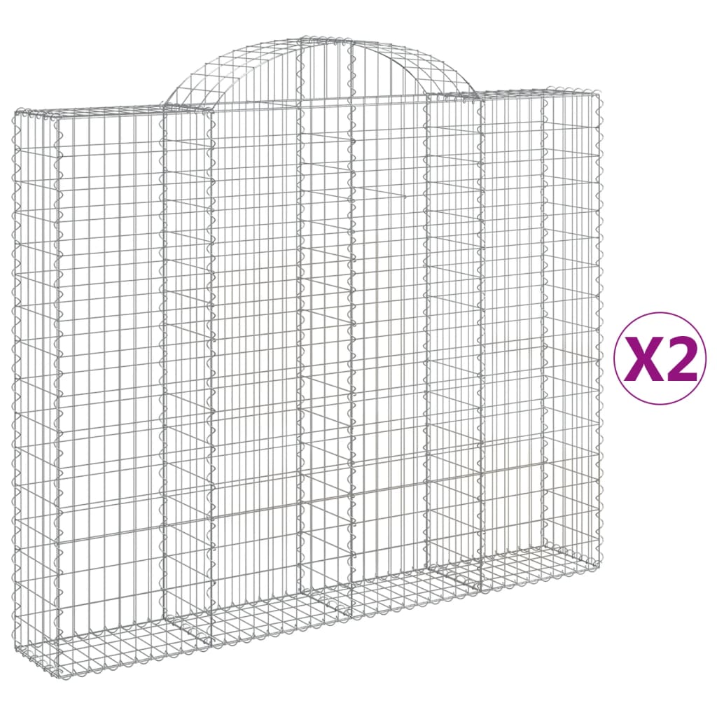 Vidaxl Gabions 2 PCS Buet 200x30x160 180 cm jern