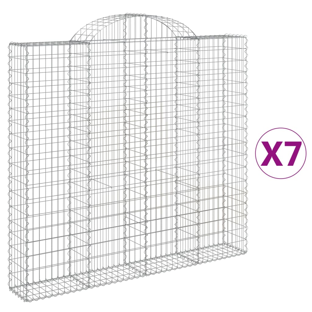 Vidaxl Gabions 7 PCS Buet 200x30x180 200 cm jern