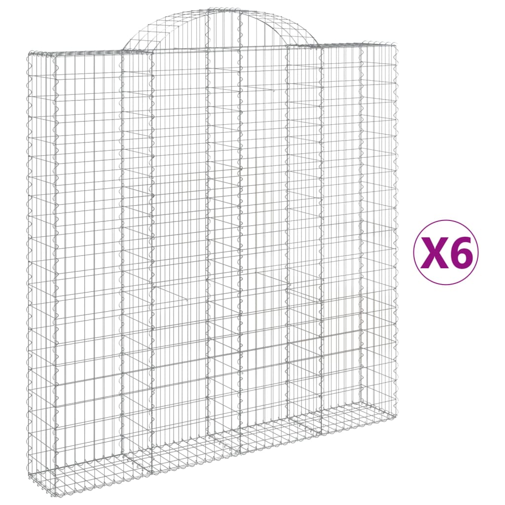 Vidaxl Gabions 6 PCS Buet 200x30x200 220 cm jern