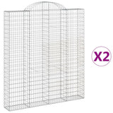 Vidaxl Gabions 2 stk. Buet 200x30x220 240 cm jern