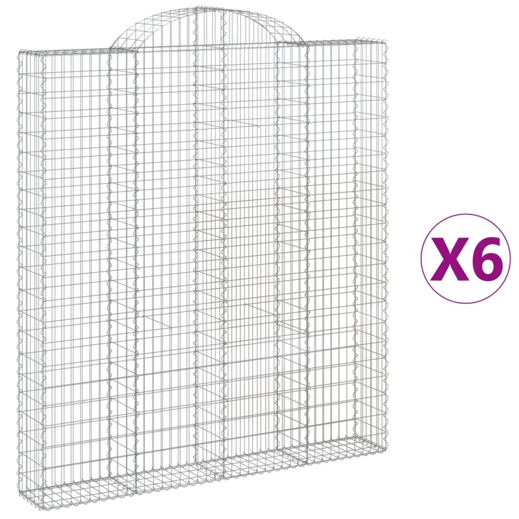 Vidaxl Gabions 6 PCS Buet 200x30x220 240 cm jern