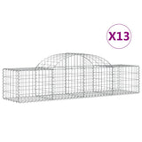 Vidaxl Gabions 13 pcs Buet 200x50x40 60 cm galvaniseret jern
