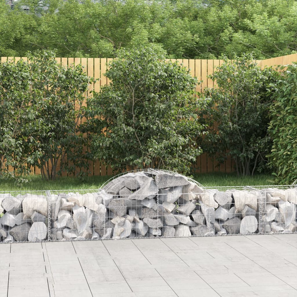 Vidaxl Gabions 13 pcs Buet 200x50x40 60 cm galvaniseret jern