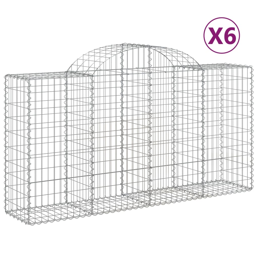 Vidaxl Gabions 6 PCS Buet 200x50x100 120 cm jern