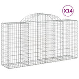 Vidaxl Gabions 14 stk. Buet 200x50x100 120 cm jern