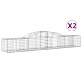 Vidaxl Gabions 2 PCS Buet 300x50x40 60 cm galvaniseret jern