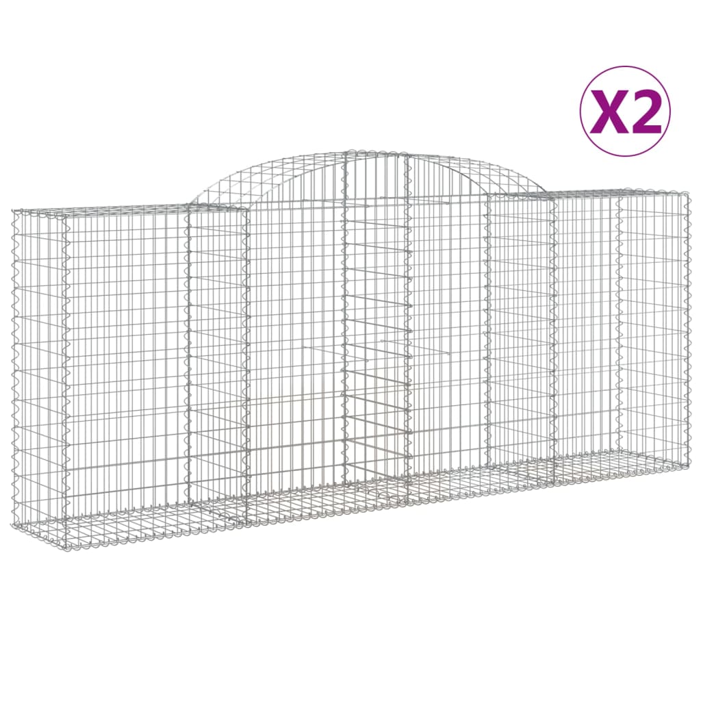 Vidaxl Gabions 2 PCS Buet 300x50x120 140 cm jern